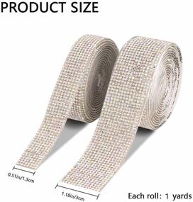 img 3 attached to 💎 Add Sparkle to Your Crafts: Focal20 2 Rolls Self Adhesive Crystal Rhinestone Diamond Ribbons for DIY Decorations, Arts, Crafts, Cars, and Gifts (Colorful, 2 Yards)