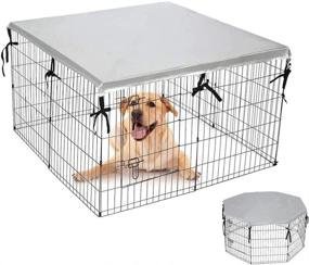 img 4 attached to EXPAWLORER Playpen Sun Proof Water Proof Outdoor