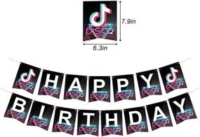 img 2 attached to 🎉 Complete 137-Piece TikTok Party Decorations and Birthday Supplies Set with Balloons Kit, Gags, Plates, and Napkins Package for Girls and Boys ages 7-12