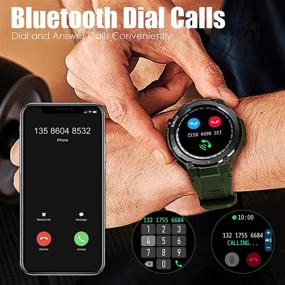 img 3 attached to 📱 2021 Умные часы для Android и iPhone - Bluetooth, звонки, динамик, военный фитнес-трекер, монитор сердечного ритма и сна для мужчин