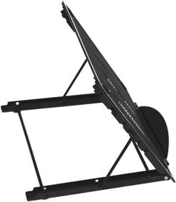 img 1 attached to 🖥️ Black Metal Mesh Ventilated Portable Laptop Stand: Adjustable for Laptop, Notebook, iPad, Tablet & more