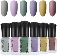 ownest 6 colors matte velvet nail polish set, mist effect, long-lasting nail art-#a, velvet matte nail polish logo