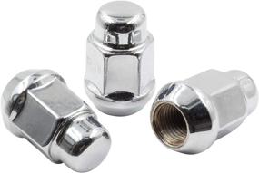 img 1 attached to 🔩 Premium Chrome Wheel Accessories: Set of 20 Lug Nuts (M14x1.50) - 1.38" Long - Closed End Bulge Acorn Style - 19mm Hex - Cone Seat
