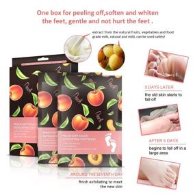 img 2 attached to 🍑 Foot Peel Mask 2 Pack - Say Goodbye to Calluses & Dead Skin! Get Baby Soft Feet with Exfoliating Foot Mask | Repair Rough Heels for Men and Women (Peach)