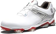 experience unmatched performance with footjoy men's tour x boa golf shoes logo