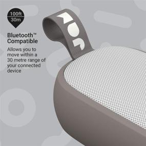 img 3 attached to 🔊 JAM Hang Around: Водонепроницаемая беспроводная колонка с Bluetooth на 100 футов, 20 часов автономной работы, встроенным громкоговорителем и серого цвета.