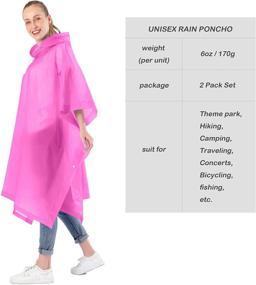 img 1 attached to 🧥 Ultimate Antvee Ponchos Packs for Stylish Adults - Drawstring included