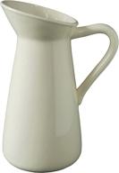 hosley cream ceramic pitcher vase - perfect for flowers, home decor, weddings, and aromatherapy logo