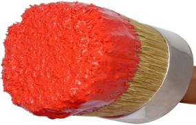 img 1 attached to 🖌️ Premium Chalk Paint and Wax Brush Set: Professional Handmade Large Round Brushes with All Natural Bristles for Furniture Painting