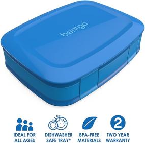 img 2 attached to 🍱 Bentgo Fresh Blue 4-Compartment Portion Control Lunch Box