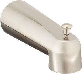 img 1 attached to 🛀 Moen 3853BN Eva 7-Inch Tub Diverter Spout Replacement - Slip Fit Connection 1/2-Inch, Brushed Nickel Finish