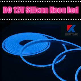 img 1 attached to 💡 6x12mm, 16.4ft/5m Blue Silicon Neon Led Light Strip - Flexible, Waterproof Rope Light for Advertising Signboard, Brand Logo, Home Shop DIY Design Decor - Safety and Super-Bright