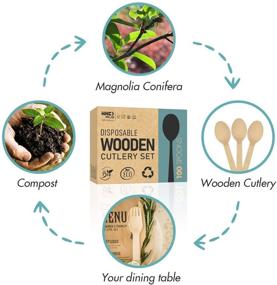 img 2 attached to 🌱 Compostable Disposable Wooden Spoons - 100 Pieces - Eco-Friendly Alternative to Plastic Cutlery - 6.3 Inch Utensil for Camping, BBQ, Picnic, Lunch - Smooth and Sturdy