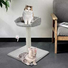 img 1 attached to 🐱 ScratchMe Cat Tree: Multi-Level Tower House Condo with Scratching Posts & Hammock for Medium & Small Cats - A Purrfect Delight!