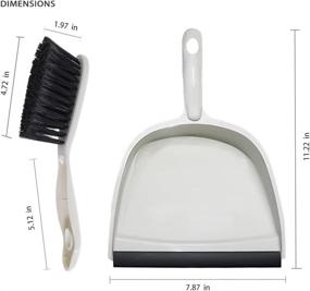 img 3 attached to 🧹 CQT Mini Dustpan and Brush Set: Efficient Cleaning Tool for Pet Hair & More - Home, Kitchen, Office, and Sofa Cleaning Kit, White (S001 White)