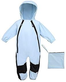 img 1 attached to 🌧️ Ultimate Protection: HAPIU Kids Toddler Rain Suit Muddy Buddy Waterproof Coverall,Original