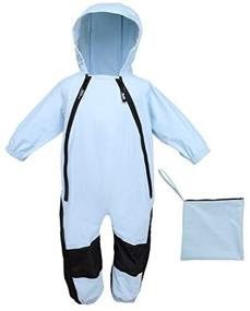 img 2 attached to 🌧️ Ultimate Protection: HAPIU Kids Toddler Rain Suit Muddy Buddy Waterproof Coverall,Original