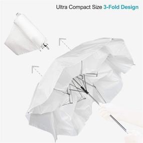 img 3 attached to 📷 JS Julius Studio 33-Inch 3-Fold Ultra-Compact Soft Umbrella for Professional Photography Video Studio Lighting Flash - Translucent White Daylight, JSAG669