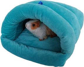 img 1 attached to 🐹 Cozy Plush Guinea Pig Cave Bed by PAWSINSIDE - Small Animal Nest House for Ferrets, Hamsters, Chinchillas, Rats, Hedgehogs, Bunnies - Cage Accessories