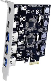 img 4 attached to FebSmart PCIE USB Карта для Windows и Linux ПК-5-Порты USB 3.0 СуперСкорость 5Гбит/с Макс-3Х USB-A & 2X USB-C 5Гбит/с Макс Порты-Встроенная Технология Самопитания-Не требуется дополнительное электропитание (FS-U3C2-Pro)