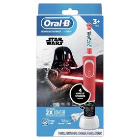 img 4 attached to Детская электрическая зубная щетка: Oral-B Star Wars Edition, подходит для детей от 3 лет.
