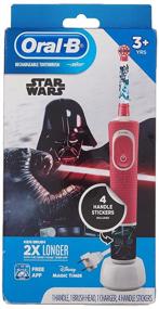 img 3 attached to Детская электрическая зубная щетка: Oral-B Star Wars Edition, подходит для детей от 3 лет.