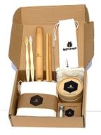 🌱 zero waste gift set: beetlemax antiplastic kit with sustainable bamboo straws, toothbrushes, silk dental floss, bamboo-cotton pads, swabs, and mesh produce bags logo