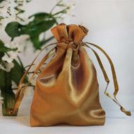 🎁 wedding venue shop satin drawstring favor bags - 3x4 inches, antique gold, pack of 12, bag_sb_3x4_antq logo