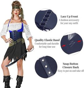 img 3 attached to Womens Lace Up Corset Elastic WHIPPY Women's Accessories for Belts