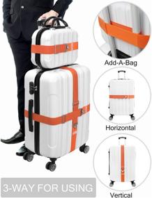img 1 attached to Эластичный чемодан для багажа Регулируемые аксессуары 2
