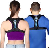 🩺 ultimate posture corrector: adjustable back brace for women and men - providing clavicle support, pain relief, and enhanced comfort - neck and shoulder straightener логотип