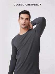 img 3 attached to DAVID ARCHY Men's Cozy Winter Base Layer Top & Bottom Set with Fleece Lining - Thermal Long John