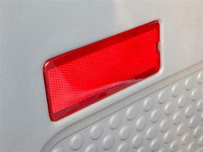 img 1 attached to 🚪 Red Premium Interior Door Reflector Compatible with Ford (Fits 1999-2007 SuperDuty F250 F350 F450 F550 Super Duty & 2000-2005 Excursion)
