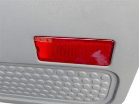 img 2 attached to 🚪 Red Premium Interior Door Reflector Compatible with Ford (Fits 1999-2007 SuperDuty F250 F350 F450 F550 Super Duty & 2000-2005 Excursion)