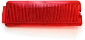 img 3 attached to 🚪 Red Premium Interior Door Reflector Compatible with Ford (Fits 1999-2007 SuperDuty F250 F350 F450 F550 Super Duty & 2000-2005 Excursion)