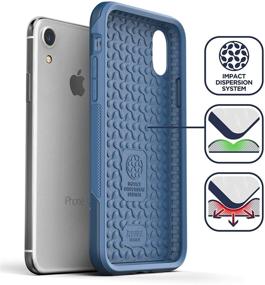 img 1 attached to 📱 Blue Encased iPhone XR Rugged Holster Case with Belt Clip - Heavy Duty Protective Cover Holder (Rebel Armor Series)