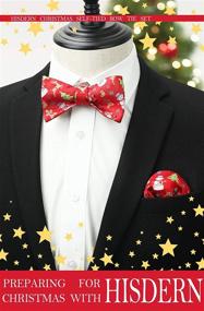 img 3 attached to 🎅 HISDERN Christmas Snowflake Pocket Square - Festive Holiday Accessory