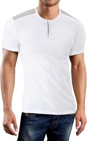 img 3 attached to YTD Casual Sleeve Henley T Shirts: Comfort & Style combine for effortless elegance