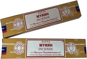 img 1 attached to 🌸 Satya Said Baba Nag Champa - Myrrh Incense Sticks: Pack of 12 (15g) - Buy Online