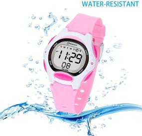 img 3 attached to Multi-functional Digital Waterproof Wristwatches for Girls