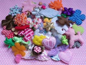img 2 attached to Assorted Fabric Applique Scrapbooking Ribbon Flowers Bows Embellishment Sewing Craft Wedding Ornament - YYCRAFT Craft Mix Collection