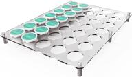 ☕ acrylic coffee pod drawer organizer tray insert - waterproof countertop holder for k-cup coffee pods in office, home, or kitchen (35 holes) логотип