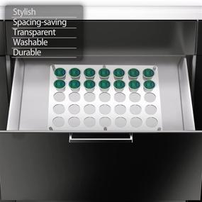 img 1 attached to ☕ Acrylic Coffee Pod Drawer Organizer Tray Insert - Waterproof Countertop Holder for K-Cup Coffee Pods in Office, Home, or Kitchen (35 Holes)