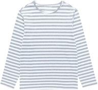 👚 stylish unacoo crewneck long sleeve t-shirt: perfect striped tops, tees, & blouses for girls' clothing logo