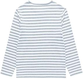 img 3 attached to 👚 Stylish UNACOO Crewneck Long Sleeve T-Shirt: Perfect Striped Tops, Tees, & Blouses for Girls' Clothing