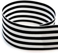 🎀 premium double face grosgrain ribbon set - black and white striped, 1 ½ inch width, 30 yards total, 3 rolls of 10 yards each - ideal for weddings, bridal showers, gift wrapping, and holidays logo