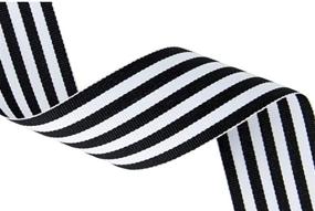 img 3 attached to 🎀 Premium Double Face Grosgrain Ribbon Set - Black and White Striped, 1 ½ Inch Width, 30 Yards Total, 3 Rolls of 10 Yards Each - Ideal for Weddings, Bridal Showers, Gift Wrapping, and Holidays