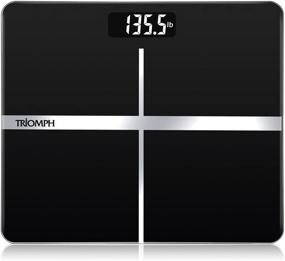 img 4 attached to 💪 Triomph Precision Digital Body Weight Scale with Backlit Display, Step-On Technology, 400 lbs Capacity and Accurate Weight Measurements, Black - Improved SEO