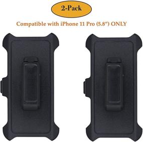 img 3 attached to 📱 AlphaCell Holster Belt Clip Replacement - Compatible with OtterBox Defender Series Case (iPhone 11 Pro, 5.8") - 2 Pack