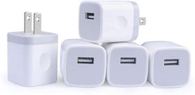 img 4 attached to 🔌 GiGreen Single Port USB Wall Charger, 1A/5V Power Adapter 5 Pack Charging Block Cube Plug Box Compatible with iPhone X/8/7/Xs/XR/6s/5/SE, Samsung Galaxy S9/S8/S7/S6 Edge, Note 8, LG G5 V30, Moto, Pixel, Nexus, HTC